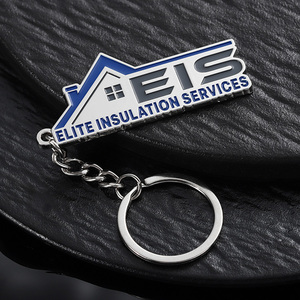 Vente en gros personnalisé 2d 3D marque métal logo porte-clés personnalisé émail argent plaqué alliage porte-clés personnalisé avec votre logo lettre - Product Image 5