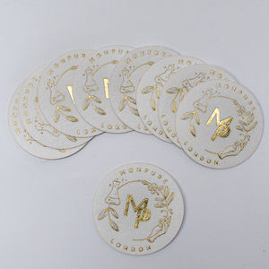 Adesivi adesivi in carta di cotone opaco in goffratura di lusso personalizzati per imballaggi - Product Image 4