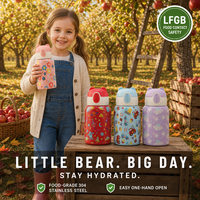 Bouteille d'eau isotherme en acier inoxydable à double paroi de 450 ml pour enfants, avec couvercle mignon en forme d'oreilles d'ours, vente en gros OEM