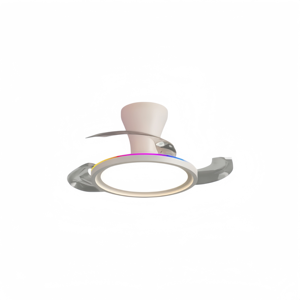 Ventilateur de plafond LED industriel HC avec télécommande, 3 pales, moteur DC, montage encastré, 6 vitesses, intensité variable pour salon - Product Image 1