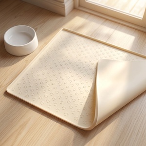 Pet Placemat <b>Dog</b> Food <b>Bowl</b> Mat Cat Feed Mat Cat <b>Dog</b> Drinking Feeding Placemat Silicone Waterproof Pet <b>Bowl</b> Pad Feeder Mats - Product Image 2