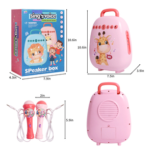 Hot bán xách tay loa âm thanh kép microphone cầm tay mini Máy Karaoke cho trẻ em - Product Image 5