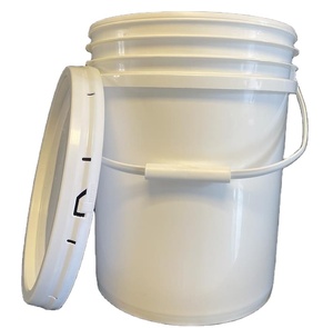 Seau en plastique de 20 L résistant au blanchiment, testé aux agents oxydants. Nous fournissons des couvercles à double joint de 1 L à 220 L pour gel désinfectant. - Product Image 1