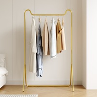 Séchoir à linge compact en métal sur pied avec fonction de démontage pour la maison, la chambre, le balcon, porte-manteau simple pour manteaux et chapeaux