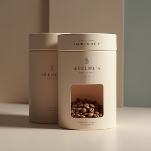 Biodegradable Window Patch Kraft Paper Tube with Sponge Lining for Coffee Bean <b>Display</b> Gift <b>Box</b> - Product Image 6