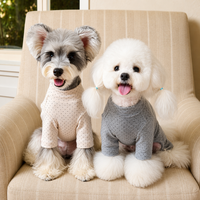 Combinaison pour chien en coton bicolore, col montant, douce pour la peau, tissu personnalisé, fournisseur en gros de vêtements pour animaux de compagnie