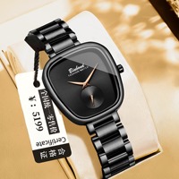 BINBOND jam tangan wanita Quartz, arloji mewah multifungsi desain barel pergerakan tahan air untuk wanita hadiah