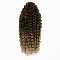 D.S Hair Tissage de cheveux synthétiques ondulés de 22 pouces, pré-étiré pour une application rapide