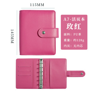 checkered ring planner crocodile color rose a7 budget binder wallet with coin holder