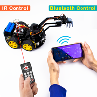 Kit de brazo robótico mecánico LAFVIN 4WD para brazo robótico programable para UNO, compatible con Arduino