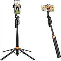 Trípode con Seguimiento Facial por IA de 180 cm, Cámara PTZ Portátil Plegable, Control Remoto Inalámbrico, Palo Selfie Automático para Teléfono, Material ABS, Carga de 2 kg