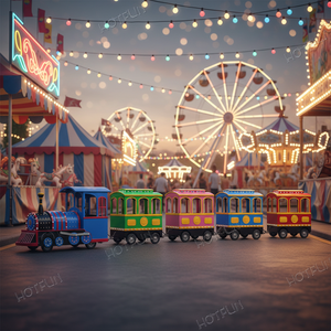 Atractivo Tren Eléctrico sin Rieles para Niños, para Uso en Escuelas y Centros Comerciales, Construcción de Acero, Capacidad para 16-24 Personas, Certificación CE - Product Image 5