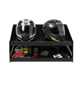 Support mural moderne pour casque <span class=keywords><strong>de</strong></span> moto avec 2 emplacements pour 2 casques - Product Image 1