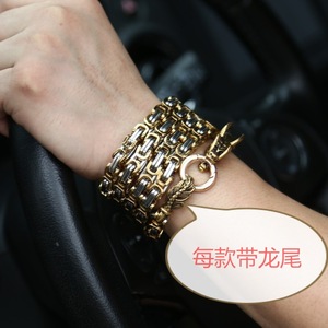 Accessorio moda in acciaio inossidabile 316L collana a catena Byzantium con chiusura a drago da uomo - Product Image 6