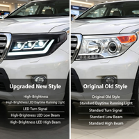 Ensemble de phares à projecteur Bi-LED modifiés, feux de jour à LED pour Toyota Land Cruiser