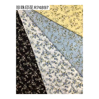Vente en gros de tissu imprimé en mousseline de soie 100% polyester 75D Matériau extensible léger pour vêtements de mode pour filles