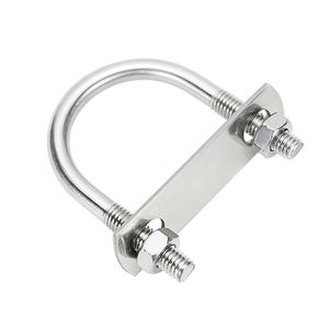 中国紧固件不锈钢U型螺栓带2个螺母M6 M8 M10 20mm 25mm 30mm用于管道固定支撑管道定制尺寸OEM。 - Product Image 1