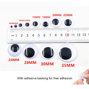 6mm 8mm 10mm 12mm 15mm 18mm 20mm 25mm 35mm occhi autoadesivi per peluche artigianali occhi commoventi Googly - Product Image 3