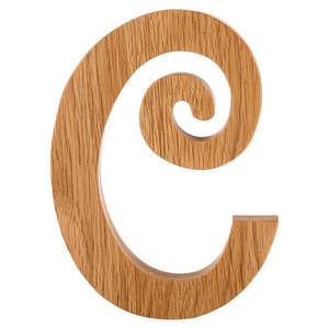 Insegna Decorativa da Parete in Legno con Lettera C di Ilan, 14,5 cm - Product Image 1