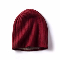 Bonnet réversible double couche en laine mérinos australienne, sans revers, tricoté, style slouchy, pour femme, idéal pour l'hiver