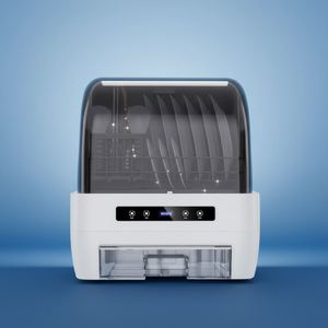 Lave-vaisselle de bureau électrique automatique avec réservoir d'eau intégré, contrôle tactile, 4L, méthode de séchage par ventilateur PTC, grande capacité - Product Image 4