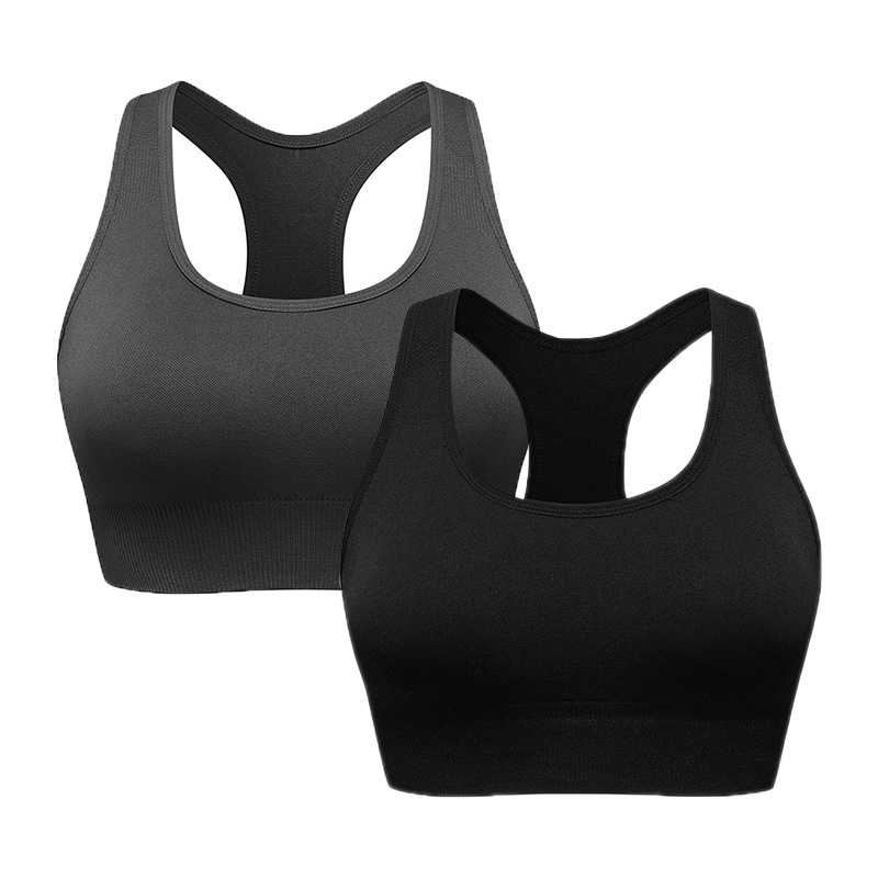 Good Quality Custom High Elastic Nylon Rib Solid Sexy Ladies Sports Bra Tight Women Running Sleeveless Yoga Top Vest