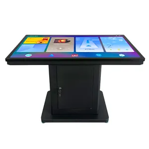 55 Inch 4k Android 4mm Tempered Glass Interactive Smart Touch Screen Table For Restaurants