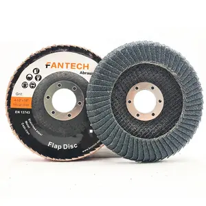 Fantech Disco Flap Zirconia Premium 4-1/2 inch 115mm Zirconia Curved Lap Disc Used To Metal Grinding