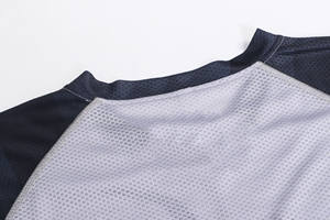 Gray <b>Black</b> Quick Dry Panels FOUR-WAY STRETCH Breathable Mesh <b>Fabric</b> Three Quarter MTB Jersey for Mountain Trail Rides - Product Image 5