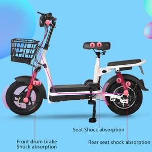 중국 최저가 2륜 로다 루에다스 48V 60V 500W 2인승 전기 자전거/전기 모페드 바이크 - Product Image 5