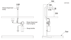Vòi Nước Bằng Đồng Thau Gắn Tường Tự Động Cảm Biến Hồng Ngoại Dung Tích Lớn Thương Mại Bình Xịt Xà Phòng Tạo Bọt - Product Image 3