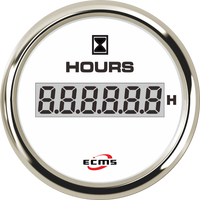 Nuevo Horómetro Mecánico Eléctrico ECMS de 52 mm, Contador de Horas de Motor Automático con Resistencia al Agua IP67 para Embarcaciones y Barcos