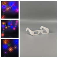 Lunettes de diffraction étoile de David jetables Lunettes de diffraction 3D Joyeux Noël Lunettes en papier Père Noël Sapin de Noël