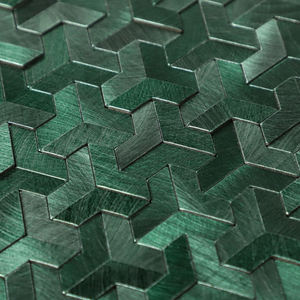 กระเบื้องโมเสคสำหรับห้องครัวทำจากอลูมิเนียม3D เขียวแบบเปลือกและติด - Product Image 4