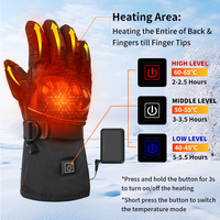 Gants de moto chauffants rechargeables avec écran tactile coupe-vent Caractéristiques Gants de ski pour moto Travail Chasse