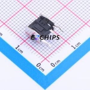 K2-1102AQ-B4CW-01 Tactile Switch Bent Lead Through Hole,6x6mm Switch 2.5N Right Angle Insert 6mm 6mm - Product Image 2