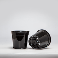 Pots de pépinière en PP noir pour plantes de jardin, petits pots écologiques et durables de 1 gallon