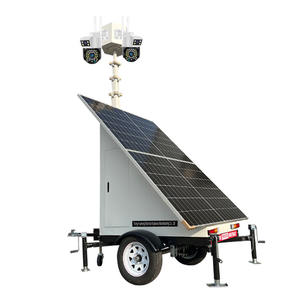 Xe kéo camera an ninh <span class=keywords><strong>CCTV</strong></span> ngoài trời với tiêu chuẩn IP66, ánh sáng ban ngày 5000K, sử dụng năng lượng mặt trời/điện cho giám sát vùng sâu vùng xa - Product Image 6