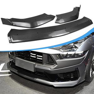 Pour <span class=keywords><strong>Ford</strong></span> <span class=keywords><strong>Mustang</strong></span> S650 Dark horse <span class=keywords><strong>GT</strong></span> Ecoboost 2024 + Extension de séparateur avant lèvre avant en Fiber de carbone Look ABS - Product Image 2