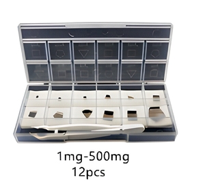 Set Completo Santwell 1-500mg Grado M1~E1 in Acciaio Inox 12 Pezzi con Pinzette e Pesi di Calibrazione in Alluminio Solido - Product Image 1