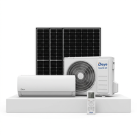 DGWG2-ACDC-12K Système de climatisation solaire hybride 12000 BTU, climatiseur solaire AC/DC haute efficacité, hors réseau, résidentiel, EER 12.2