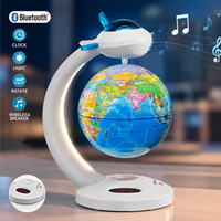 Globo Magnético Levitante EPT con Altavoz Inalámbrico, Reloj Digital y Lámpara Táctil de 3 Niveles, Decoración de Escritorio Flotante Compatible con BT, Regalo