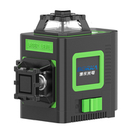 Niveau laser 3D de qualité industrielle 12 lignes faisceau vert 360 degrés horizontal vertical auto-nivelant puissance de la batterie au lithium rotative