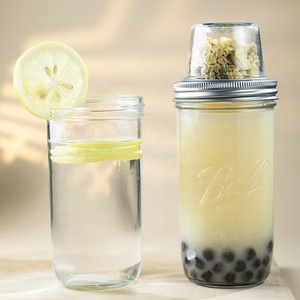 Contenants à céréales et flocons d'avoine de 16 oz et 4 oz avec couvercles, pots à chia double couche, coupelles à parfait, bocaux à salade en verre Mason pour le petit-déjeuner - Product Image 3