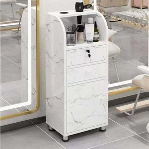 Influencer-style Trendy Stainless Steel Commercial Salon Trolley Tool Cabinet Haircut <b>Storage</b> Rack Hair-styling Organizer - Product Image 4