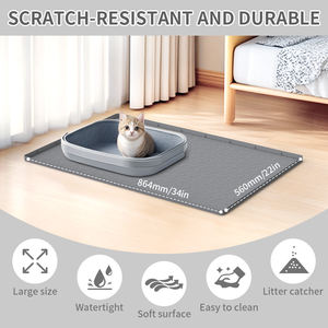 Grote Waterdichte Antislip Kattenbak Mat Siliconen Massief Kitty Vanger Box Easy Clean Trapping Matten Voor Honden - Product Image 2