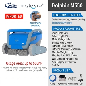 Robot Limpiador de Piscinas Portátil Dolphin con Función de Escalada de Paredes y Limpieza Automática - Product Image 5