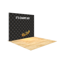 Boîte à lumière portable autoportante pour salon professionnel, en tissu SEG en aluminium 10x8, rétroéclairée par LED, sans outil de montage