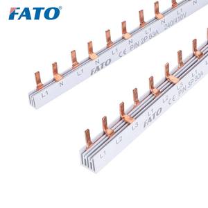 <span class=keywords><strong>FATO</strong></span> 40A/63A/80A/100A 415V Pin tipo cobre barra colectora peine conector para MCB disyuntor caja de distribución equipo de energía - Product Image 3