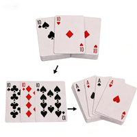 Juguete Mágico de Cartas Into Aces, Transformación de 4 Cartas, Baraja Clásica, Accesorio de Magia, Cuatro 10s en un Solo Giro